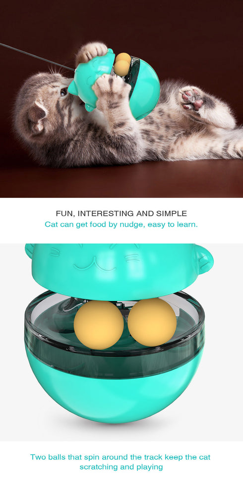 Snack Dispenser Tumbler Slow Feeder Toy for Cats