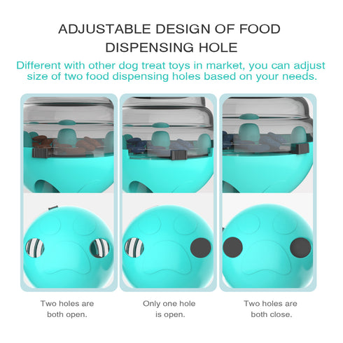 Tumbler Dog Treats Adjustable Leaky Holes Training Toy