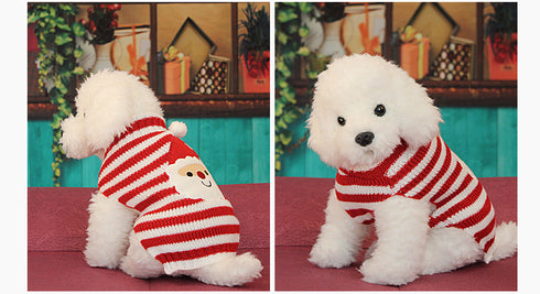 Dog Sweater Christmas Cat Winter Warm Clothes