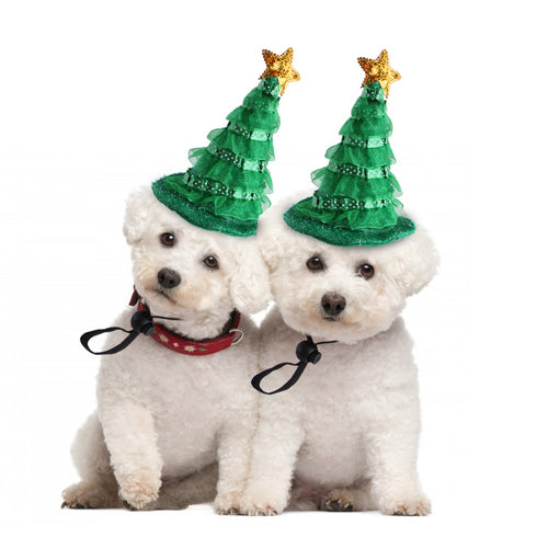 Christmas Tree Pet Headwear for Party Costume
