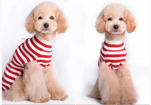 Dog Sweater Christmas Cat Winter Warm Clothes