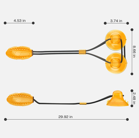 Dog Rope Pull Toy double Suction Cup Chew Tug Toys