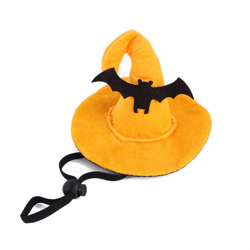 Halloween Cat Bat Skeleton Yellow Hat