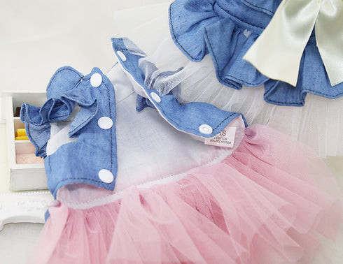 Bow Lace Tutu Skirt Doggie Dress