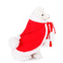 Pet Holiday Cat Costume Red Christmas Cloak