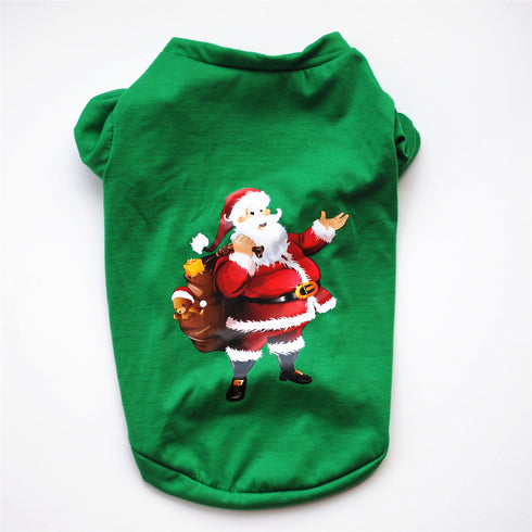 Christmas Cute Printed Breathable Puppy Clothes