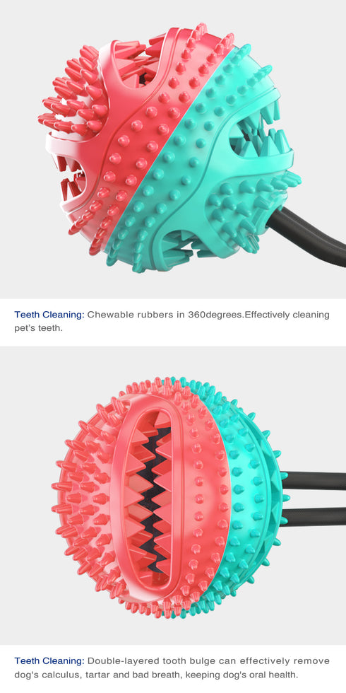 Dog Rope Pull Toy with Suction Cup Chew Tug Toys