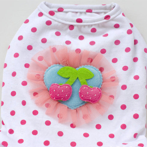 Puppy Cherry Princess Gauze Dog Dress