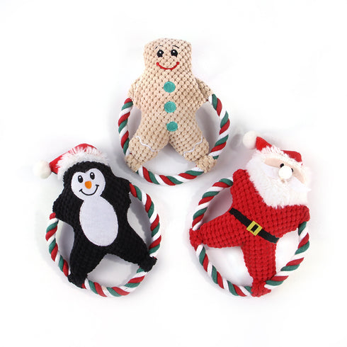Christmas Cute Squeaky Dog Chew Toy for Puppy