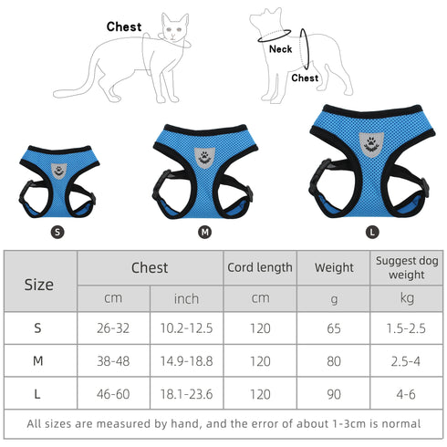 Reflective Soft Padded Vest with Dog Leash