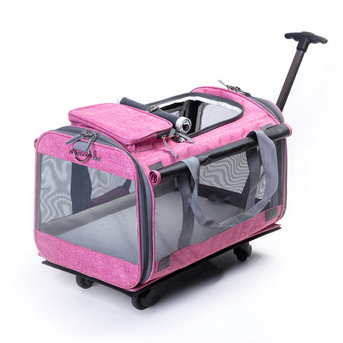 Cat Carrier with Telescopic Walking Handle