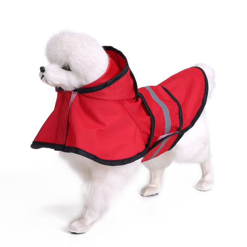 Fashion Pet Dog Reflective Raincoat with Hood