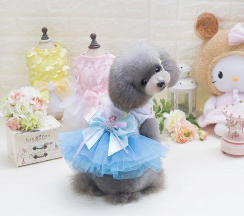 Adorable Lace Dog Dress with Bowknot