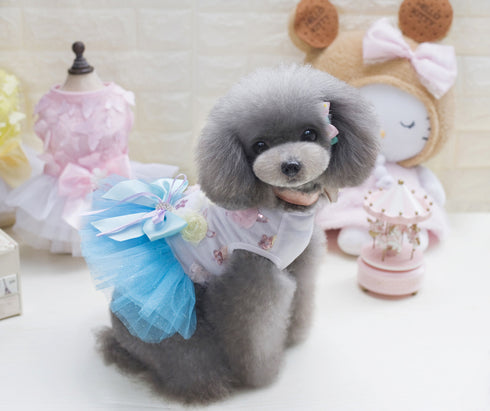 Adorable Lace Dog Dress with Bowknot