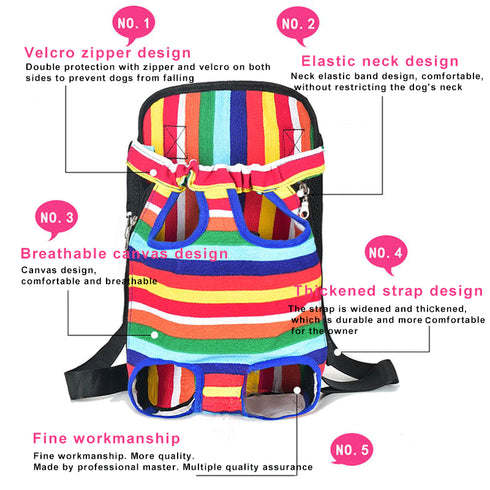 Front Legs Out Dog Carrier Adjustable Backpack