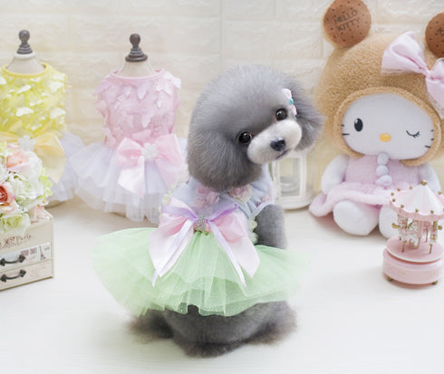 Adorable Lace Dog Dress with Bowknot