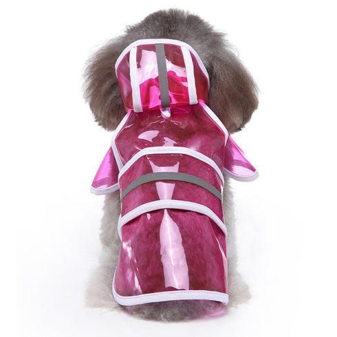 Fashion Pet Dog Reflective Raincoat with Hood