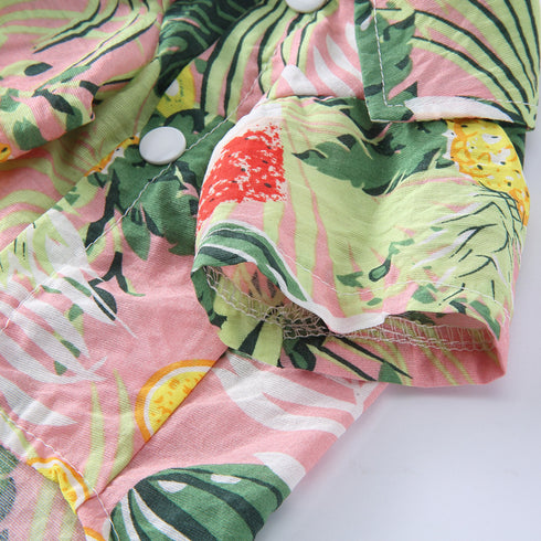 Hawaiian Pet Dog Lapel T-Shirts