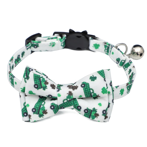 St.Patrick's Day Cat Collar with Cute Bow Tie