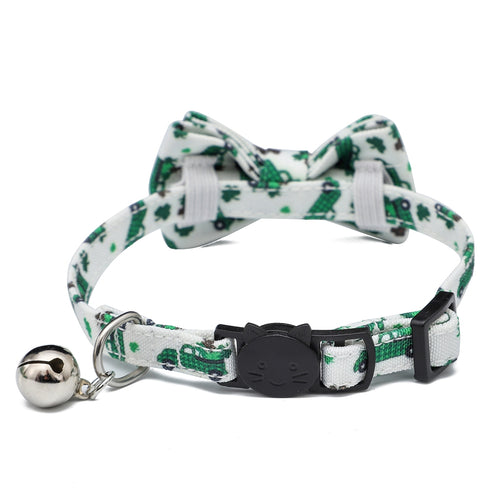 St.Patrick's Day Cat Collar with Cute Bow Tie