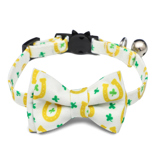St.Patrick's Day Cat Collar with Cute Bow Tie