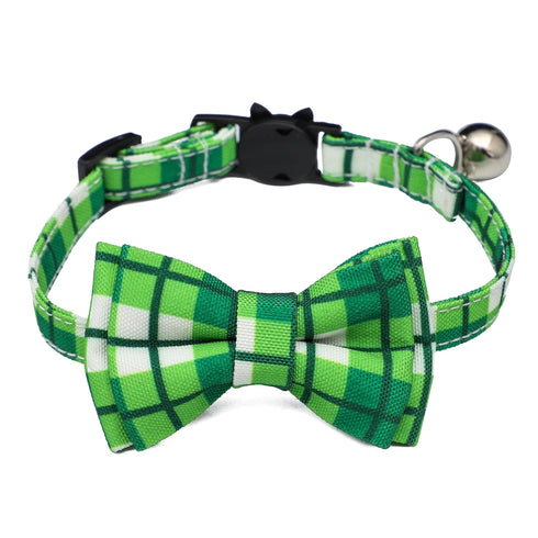 St.Patrick's Day Cat Collar with Cute Bow Tie