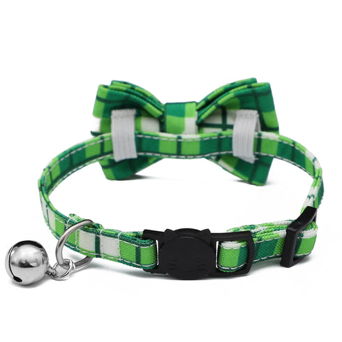 St.Patrick's Day Cat Collar with Cute Bow Tie