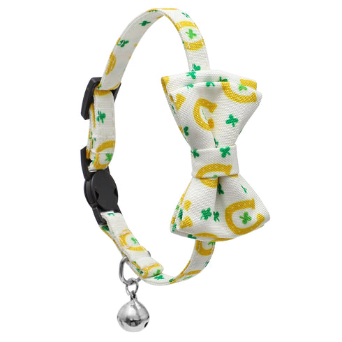 St.Patrick's Day Cat Collar with Cute Bow Tie