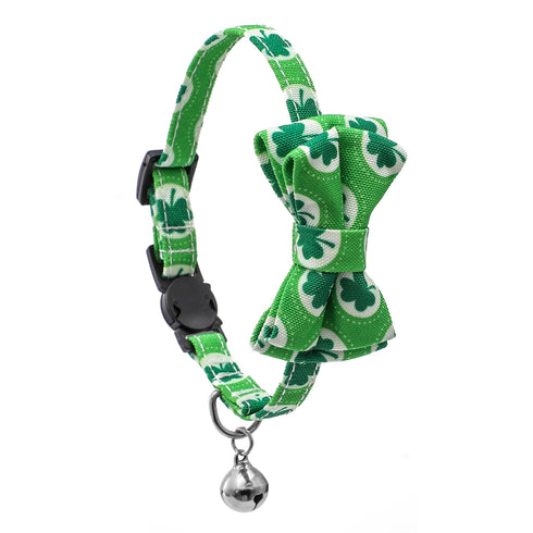 St.Patrick's Day Cat Collar with Cute Bow Tie