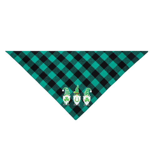 Green Plaid St. Patrick's Day Dog Bandana