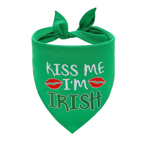 Kiss Me I'm Irish Bandanas Triangle Bibs