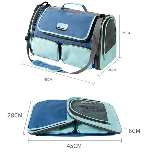 Cat Soft-Sided Travel Carrier Foldable Pet Bag