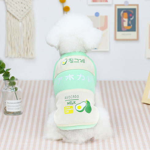 Summer T Shirt Dog Clothes Fruits Costume