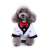 Dog Wedding Shirt Formal Tuxedo with Black Tie