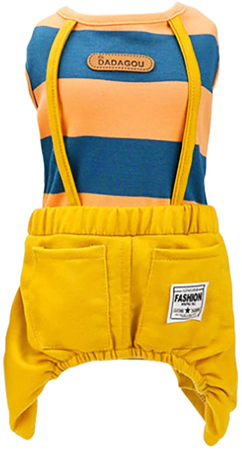 Dog 4 Legs Shirt Stripe Overalls