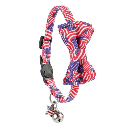 Cat Collars Bow Tie 4th of July Independence Day