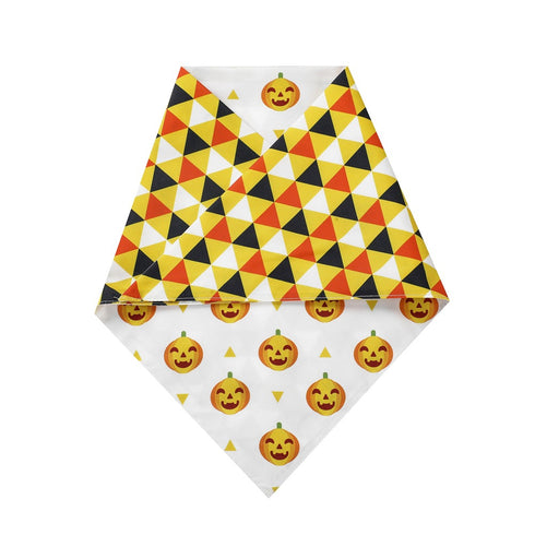 Dog Bandana with Pumpkin Bat Ghost Pattern
