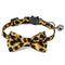 Adjustable Leopard Cat Collars with Bow Tie