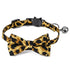Adjustable Leopard Cat Collars with Bow Tie