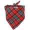 Washable Dog Bandanas Square Plaid Printing