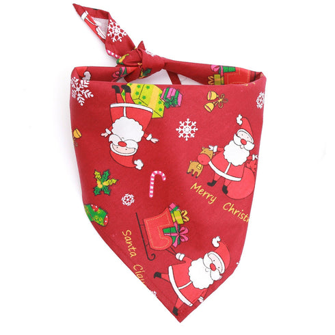 Dog Bandanas Christmas Triangle Bibs