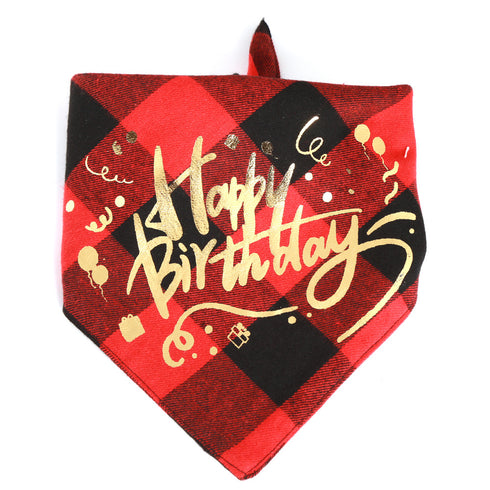 Dog Bandana Happy Birthday Pet Scarf
