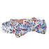 Floral Print Dog Collar with Bow Tie