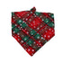 Plaid Snowflake Christmas Dog Scarf