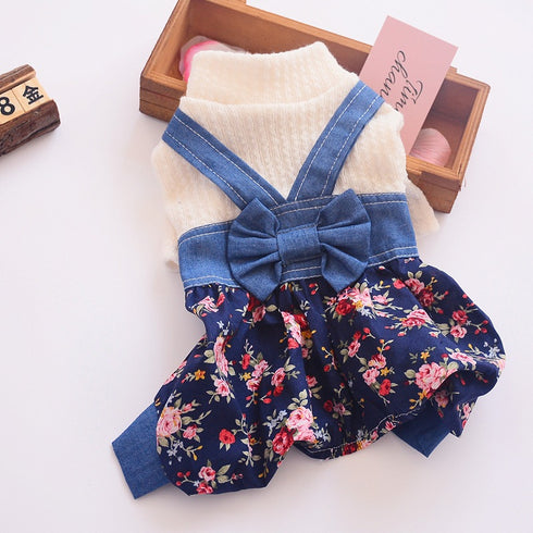 Pet Jeans Blue Strap Overall Dress