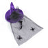 Halloween Purple Spider Witch Mesh Hat