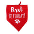 Dog First Birthday Bandana Triangle Bibs