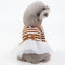 Puppy Clothes Lace Striped Dress
