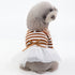 Puppy Clothes Lace Striped Dress