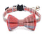 Cotton Cat Collar Plaid Bow Tie with Bell